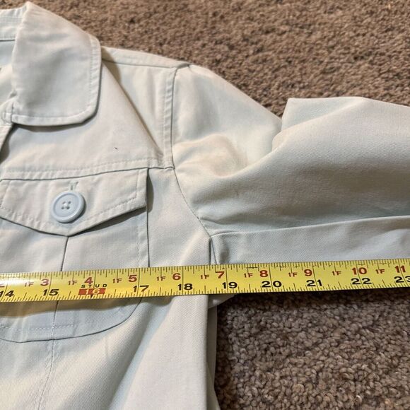 Vintage Talbots Blazer Womens Size 4 Cotton Blue Stretch Jacket 3 Button‎ Career - Picture 7 of 9